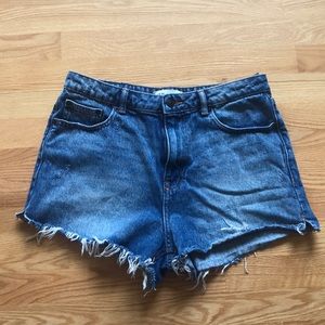 Zara distressed cutoff jean shorts